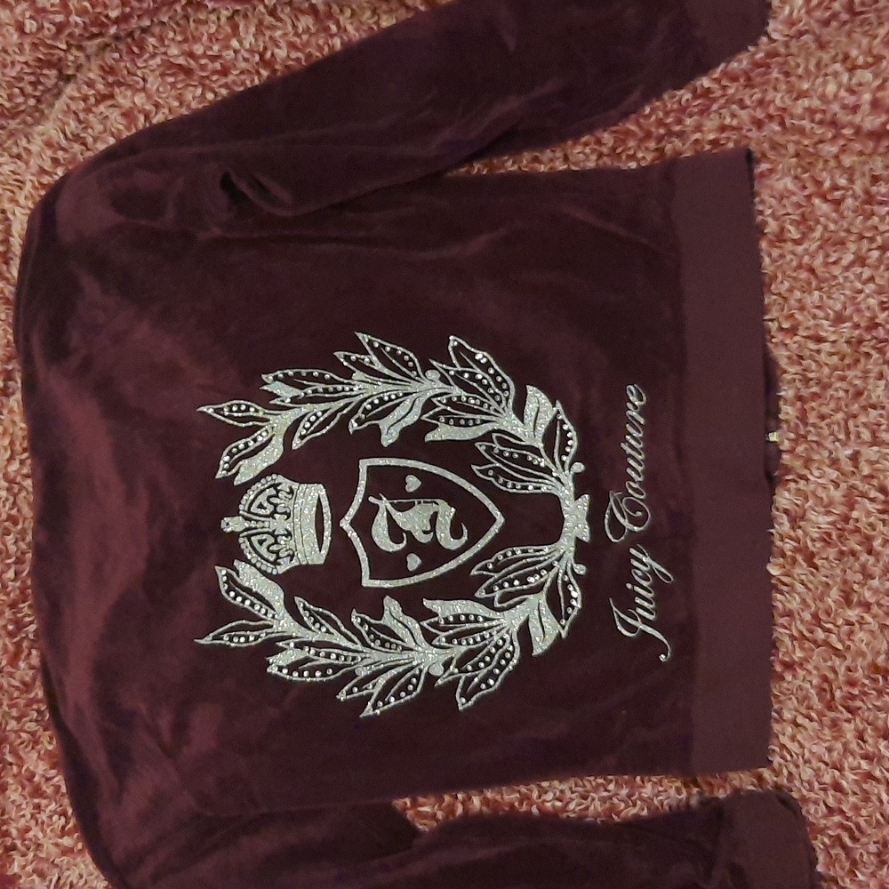 Size large Juicy Couture jacket. Dark purple. Velvet.
